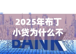 2025年布丁小贷为什么不下款，梳理5个黑户贷款的口子必下