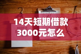 14天短期借款3000元怎么申请？这几点不注意可能被拒！