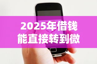 2025年借钱能直接转到微信吗：梳理5个网贷借钱平台好