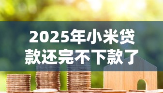2025年小米贷款还完不下款了？试试这5个靠谱借钱平台