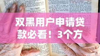 双黑用户申请贷款必看！3个方法+真实案例解析
