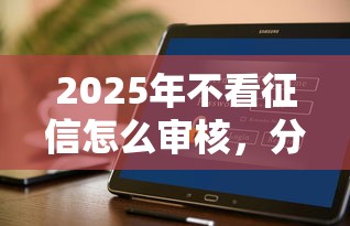 2025年不看征信怎么审核，分享5个比较好的借钱平台
