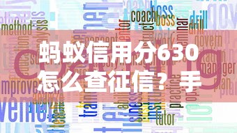 蚂蚁信用分630怎么查征信？手把手教你获取个人信用报告