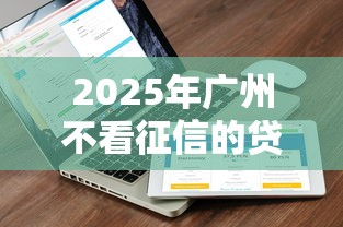 2025年广州不看征信的贷款公司：推荐5个被执行人黑户可以申请网贷的平台