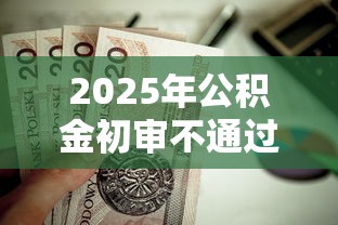 2025年公积金初审不通过再申请：罗列五个千元贷款平台
