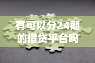 有可以分24期的借贷平台吗？这5家正规渠道亲测靠谱