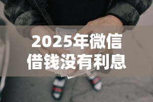 2025年微信借钱没有利息怎么算：罗列五个所有的网贷平台