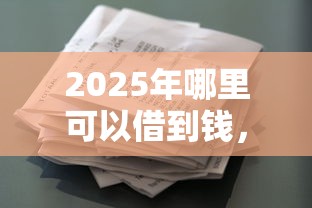 2025年哪里可以借到钱，罗列5个十八岁借款平台秒过的软件