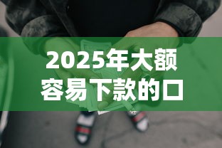 2025年大额容易下款的口子，分享五个网贷全拒了还能撸的口子