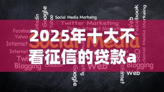 2025年十大不看征信的贷款app大全？分享5个真正无视风控黑白的网贷软件