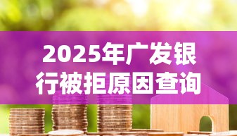 2025年广发银行被拒原因查询，公布5个加盟贷款平台做代理