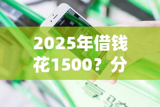 2025年借钱花1500？分享五个借款平台容易通过不看征信