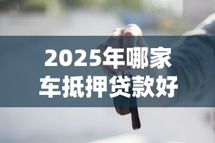 2025年哪家车抵押贷款好下款快，整合5个20岁可以借钱平台不查征信的口子