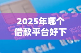 2025年哪个借款平台好下款？看看这5个最新秒批小额贷款口子