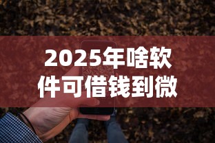 2025年啥软件可借钱到微信，公布5个微信平台借钱