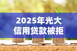 2025年光大信用贷款被拒，公布五个黑户小贷平台好借款