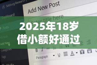 2025年18岁借小额好通过的：整理5个黑户口子秒下的