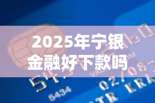 2025年宁银金融好下款吗安全吗，罗列5个可以贷款的平台