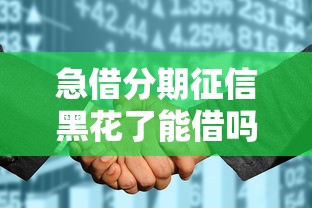 急借分期征信黑花了能借吗？3招破解借款难题