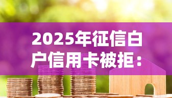 2025年征信白户信用卡被拒：试试这五个征信呆账黑户贷款平台