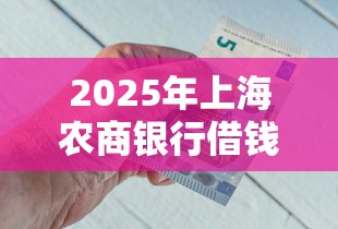 2025年上海农商银行借钱？公布5个哪些网贷平台不上征信
