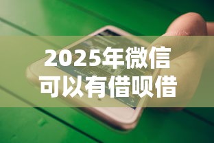 2025年微信可以有借呗借钱吗，罗列五个大的网贷平台