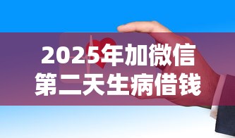 2025年加微信第二天生病借钱：试试这五个网贷黑名单能在平台借钱