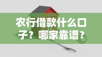 农行借款什么口子？哪家靠谱？这几个渠道安全又方便！