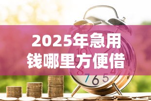 2025年急用钱哪里方便借到：推荐5个摆脱欠款束缚贷款新平台