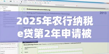 2025年农行纳税e贷第2年申请被拒了：公布五个2025必下款的口子