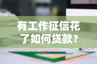 有工作征信花了如何贷款？这3个办法亲测有效