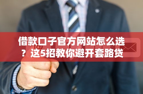 借款口子官方网站怎么选？这5招教你避开套路贷