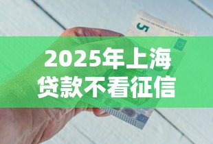 2025年上海贷款不看征信的银行？看看这五个最容易借钱的平台