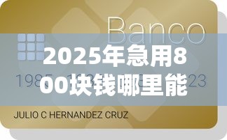 2025年急用800块钱哪里能借到：推荐5个黑户贷款平台