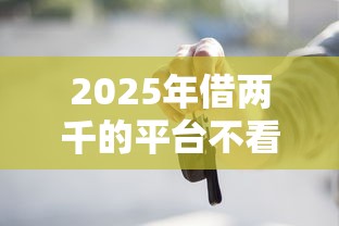 2025年借两千的平台不看征信，梳理5个小微金融贷款平台