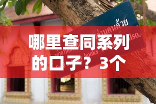 哪里查同系列的口子？3个渠道对比+避坑指南
