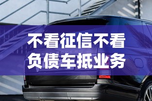 不看征信不看负债车抵业务兴起：车主融资新选择