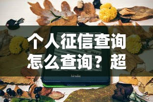 个人征信查询怎么查询？超全攻略教你快速搞定贷款申请