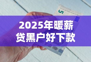 2025年暖薪贷黑户好下款么？整合5个现在平台借钱容易下款