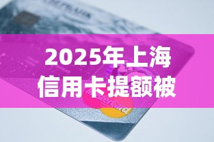 2025年上海信用卡提额被拒，梳理五个审贷口子审核加快的app