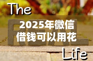 2025年微信借钱可以用花呗还吗：分享5个真实贷款平台