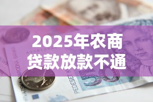 2025年农商贷款放款不通过？梳理五个国家正规网贷平台