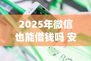 2025年微信也能借钱吗 安全吗，分享5个黑户营业执照贷款app口子