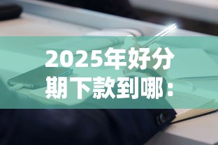 2025年好分期下款到哪：试试这5个小微企业网上贷款平台