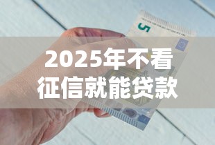 2025年不看征信就能贷款的软件？公布五个秒下款的贷款平台