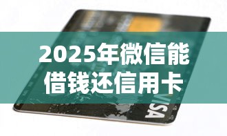 2025年微信能借钱还信用卡吗，整理5个大的贷款平台