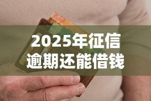 2025年征信逾期还能借钱嘛？罗列5个17岁平台可以借钱