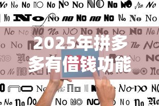 2025年拼多多有借钱功能吗微信，看看这五个不看负债和征信的平台