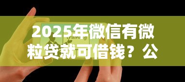 2025年微信有微粒贷就可借钱？公布五个融资平台