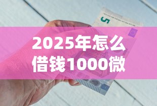 2025年怎么借钱1000微信，分享5个不看综合评分的网贷百分百下款口子